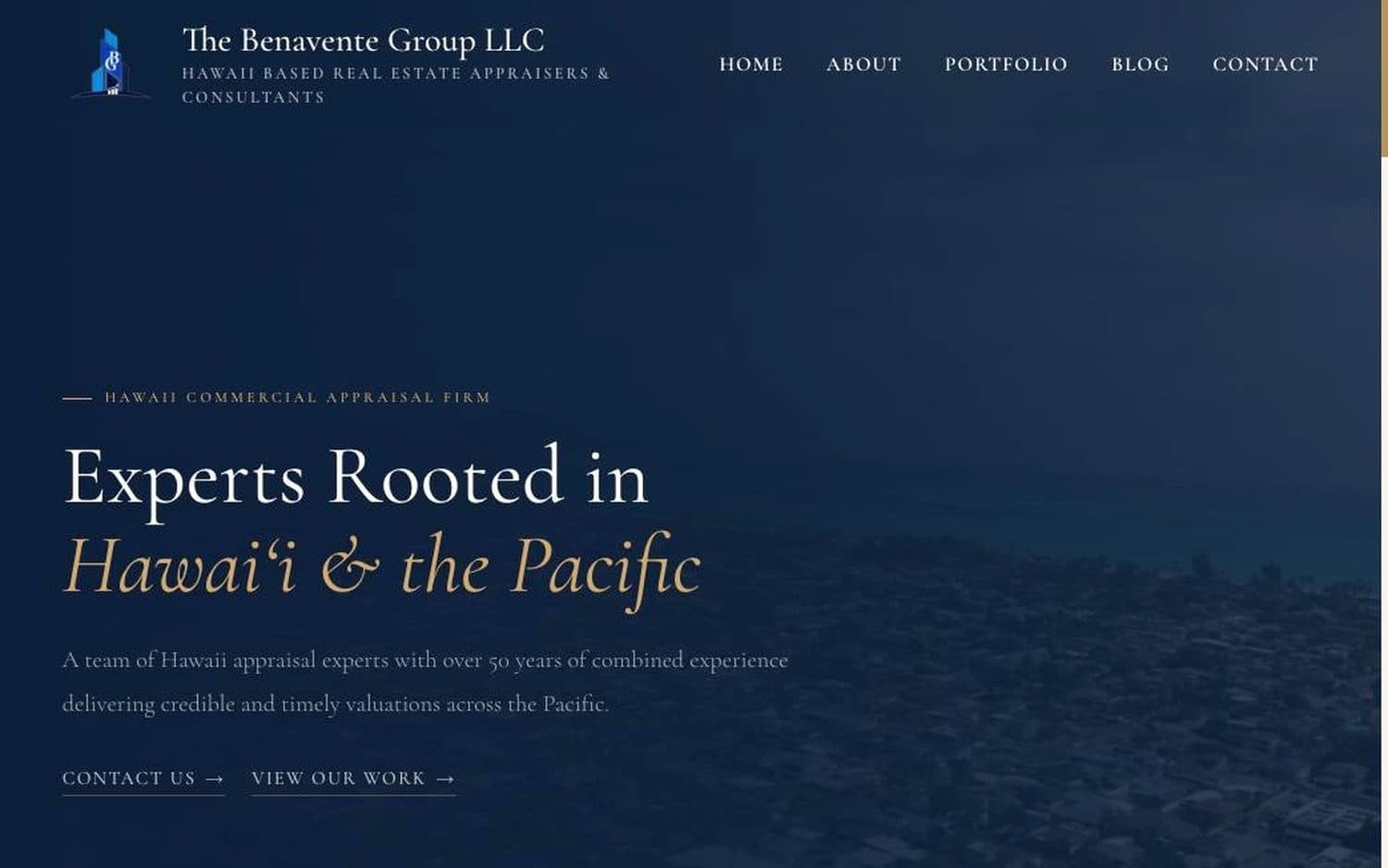 The Benavente Group — About · the firm's case for itself